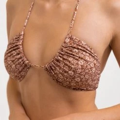 RHYTHM SWIM RHYTHM Carmella Gathered Halter Top