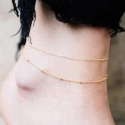 MAY MARTIN Double Strand Link Chain Anklet MAY MARTIN X THE SHOP