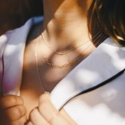 MAY MARTIN Gold Fill Link Choker Necklace