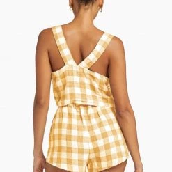 VITAMIN A Tallows Crop Linen Tank