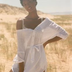 VITAMIN A Playa Linen Coverup Midi Dress BACK IN STOCK