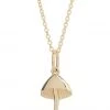 TALON NYC 10kt Solid Gold Mushroom Necklace