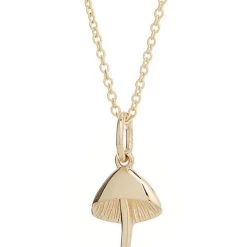 TALON NYC 10kt Solid Gold Mushroom Necklace