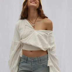 JENS PIRATE BOOTY TOPS JEN'S PIRATE BOOTY Arctic Cotton Gauze Top