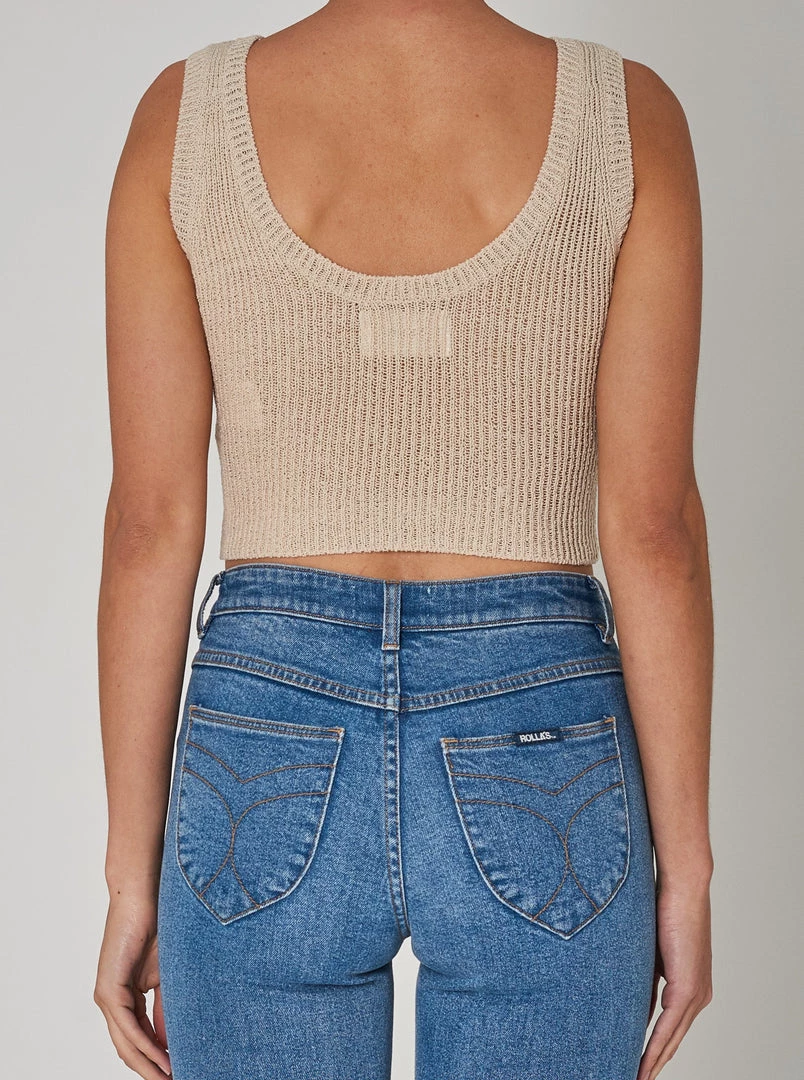 BACK IN STOCK ROLLAS <br> Crop Camisole Knit Tank <br><small><i> (More Colors Available) </small></i> 6 BACK IN STOCK ROLLAS Crop Camisole Knit Tank (More Colors Available)