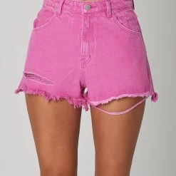BOTTOMS ROLLAS Dusters Denim Short - Layla Magenta