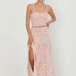 AILA BLUE Cher Smocked Tank TOPS