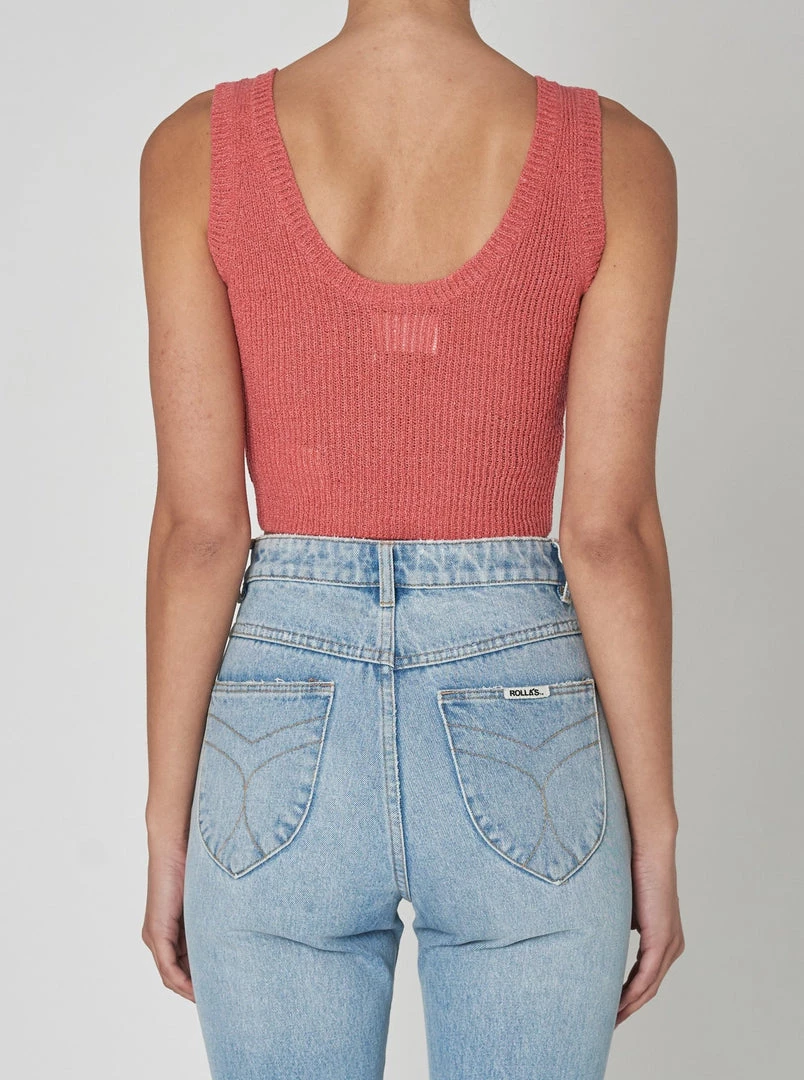 BACK IN STOCK ROLLAS <br> Crop Camisole Knit Tank <br><small><i> (More Colors Available) </small></i> 4 BACK IN STOCK ROLLAS Crop Camisole Knit Tank (More Colors Available)
