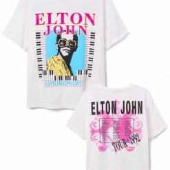 TOPS DAYDREAMER Elton John Live In Concert '92 Boyfriend Tee