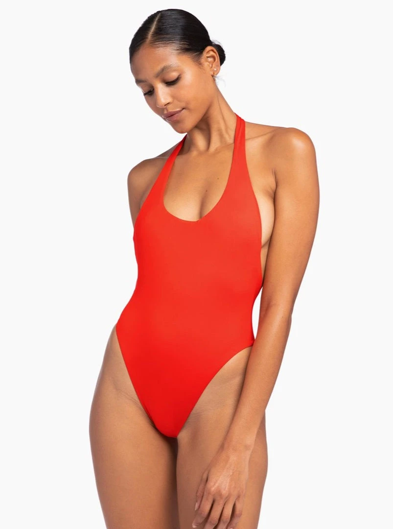 VITAMIN A <br> Alia Halter One Piece <br><small><i> (More Colors Available) </small></i> 6 VITAMIN A Alia Halter One Piece (More Colors Available)