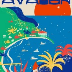 DANIELLA MANINI Green Avalon Print - 8" X 10" BEAUTY / BEACH / HOME