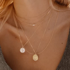 MAY MARTIN Evil Eye Long Coin Necklace