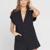 LSPACE L*SPACE POP-UP SHOP <small><b><i> *Online Exclusive* </small></b></i><br> L*SPACE <br> Mika Buttoned Romper - Black 2 LSPACE L*SPACE POP-UP SHOP *Online Exclusive* L*SPACE Mika Buttoned Romper - Black