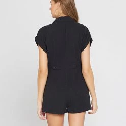 LSPACE L*SPACE POP-UP SHOP *Online Exclusive* L*SPACE Mika Buttoned Romper - Black
