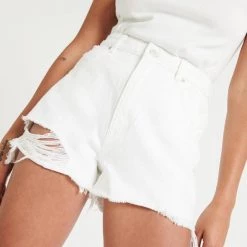 ROLLAS Dusters Denim Short - Layla White BOTTOMS