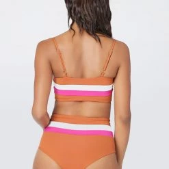 LSPACE *Online Exclusive* L*SPACE Portia Stripe High Waist Bottom - Amber / Bougainvillea / Cream L*SPACE POP-UP SHOP