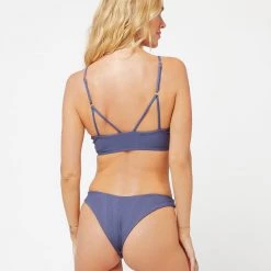 LSPACE *Online Exclusive* L*SPACE Siren Pointelle Rib Top - Slate L*SPACE POP-UP SHOP