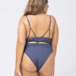 LSPACE *Online Exclusive* L*SPACE Siren Pointelle Rib Top - Slate L*SPACE POP-UP SHOP