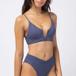 LSPACE *Online Exclusive* L*SPACE Court Pointelle Rib Bottom - Slate L*SPACE POP-UP SHOP