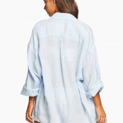 VITAMIN A Playa Oversized Linen Shirt Dress (More Colors Available) BACK IN STOCK