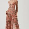 ASTR THE LABEL Tropics Plunging Pleated Maxi Dress DRESSES