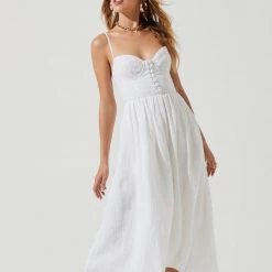 ASTR THE LABEL Ferreira Linen Midi Dress DRESSES