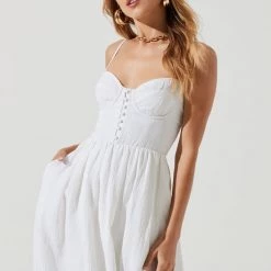 ASTR THE LABEL Ferreira Linen Midi Dress DRESSES