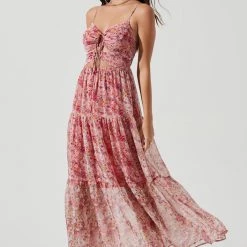 DRESSES ASTR THE LABEL Brandy Cinched Cut-Out Maxi Dress