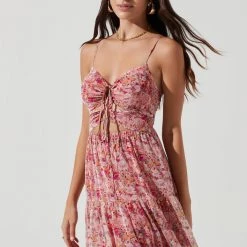 DRESSES ASTR THE LABEL Brandy Cinched Cut-Out Maxi Dress