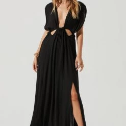 DRESSES ASTR THE LABEL Octavia Plunge Maxi Dress