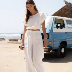 STILLWATER The Venice Linen Wide-Leg Pant
