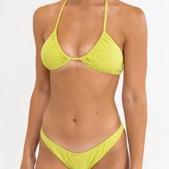 RHYTHM SWIM RHYTHM Bengal Jacquard Gathered Halter Top