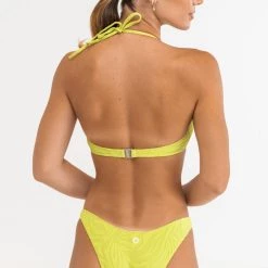 RHYTHM SWIM RHYTHM Bengal Jacquard Gathered Halter Top