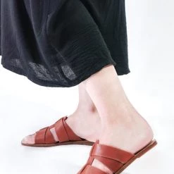 KAANAS Berta Leather Slide Sandal ACCS +