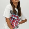 TOPS DAYDREAMER Rolling Stones Record Tongue Boyfriend Tee