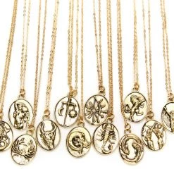 TALON NYC 14kt Gold-Plated Zodiac Pendant Necklace (More Zodiac Signs Available) MAY MARTIN X THE SHOP