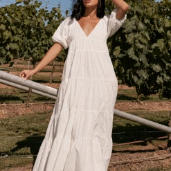GIRL AND THE SUN DRESSES GIRL & THE SUN Harper Eyelet Maxi Dress