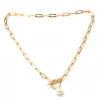 MAY MARTIN X THE SHOP MAY MARTIN Lola Pearl Toggle Necklace