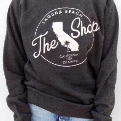 YESTERDAYS THE SHOP CLASSIC Pullover Crew Neck Fleece Sweatshirt - Camo Heather LOVE THE SEA / THE SHOP.