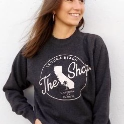 YESTERDAYS THE SHOP CLASSIC Pullover Crew Neck Fleece Sweatshirt - Camo Heather LOVE THE SEA / THE SHOP.