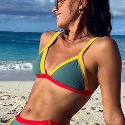 MAAJI Eucalyptus Hyacinth Reversible Tri Top