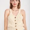 EN SAISON Fonda Buttoned Sweater Tank TOPS