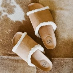 MALVADOS Meg Slide Shearling Sandal