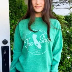 YESTERDAYS THE SHOP CLASSIC Pullover Crew Neck Fleece Sweatshirt - Camo Heather LOVE THE SEA / THE SHOP.