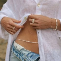 MAY MARTIN X THE SHOP Laguna Pearl Body Chain