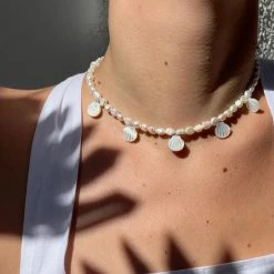 MAY MARTIN Shelley Pearl/Shell Necklace