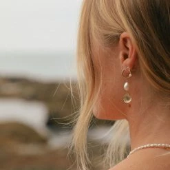 MAY MARTIN X THE SHOP Thalia Shell & Pearl Hoops