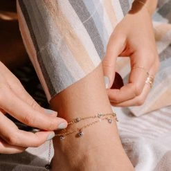 MAY MARTIN Evil Eye Anklet MAY MARTIN X THE SHOP