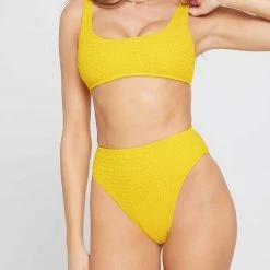 LSPACE L*SPACE Barlette Smocked High-Waist Bottom - Marigold L*SPACE POP-UP SHOP