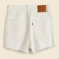 LEVI'S Ribcage Stretch Denim Short - Mother Of Pearl BOTTOMS